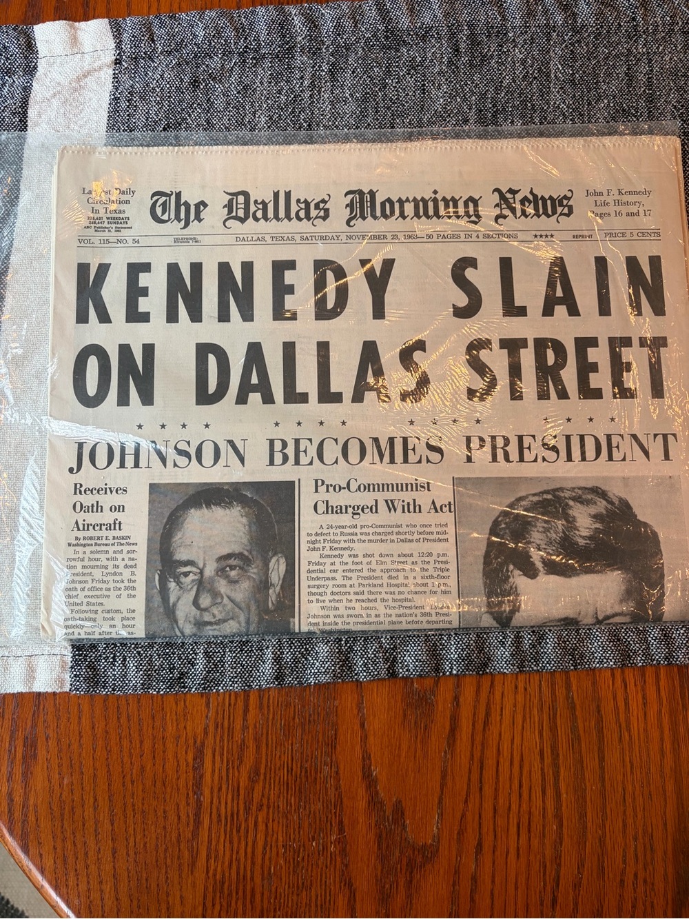 Historic Newspaper Reprint- Art Print — Black & White
